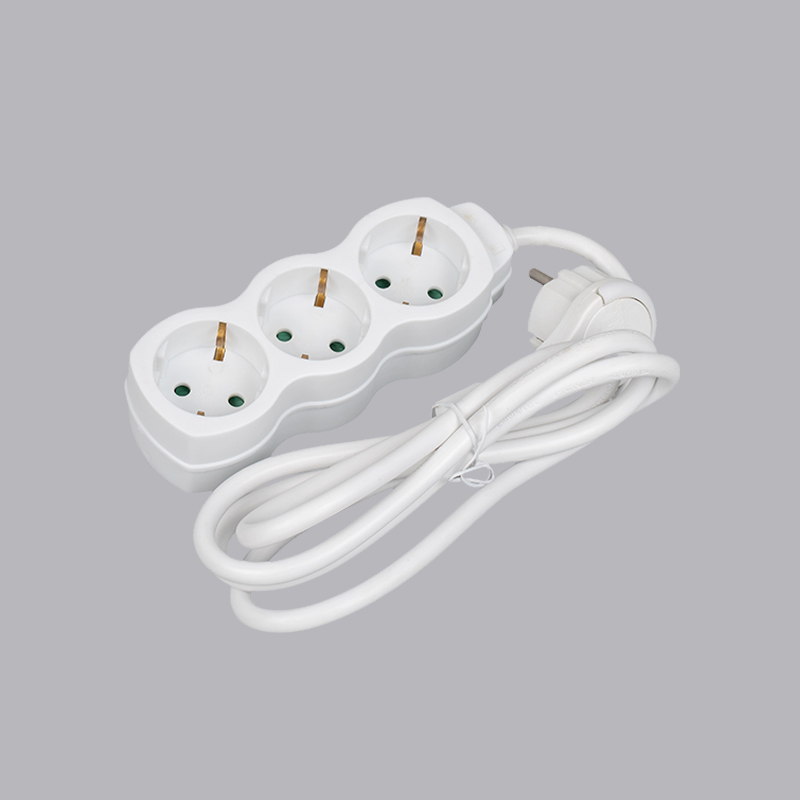 LOG-03L Power strip 3 arah berbentuk labu tipe Jerman dengan cincin tarik Multi-Socket