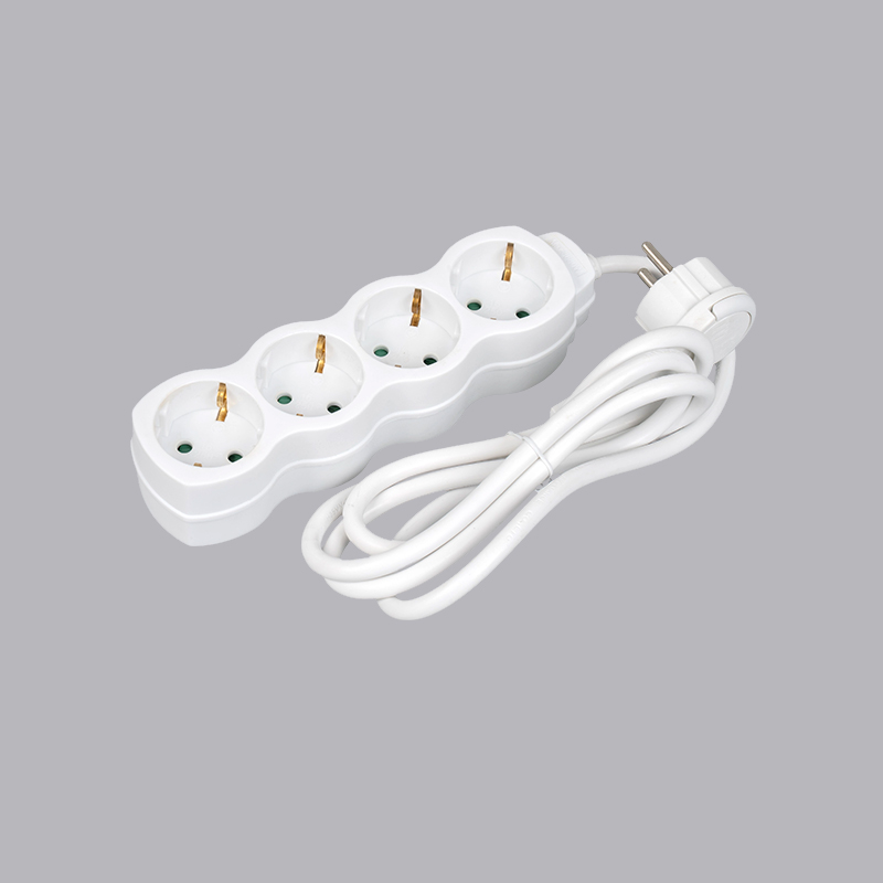 LOG-04L Power strip 4 arah berbentuk labu tipe Jerman dengan cincin tarik Multi-Socket