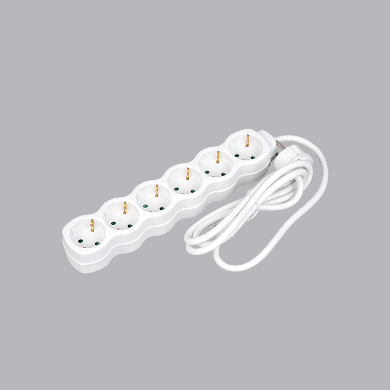 LOG-06L Power strip 6 arah berbentuk labu tipe Jerman dengan cincin tarik Multi-Socket