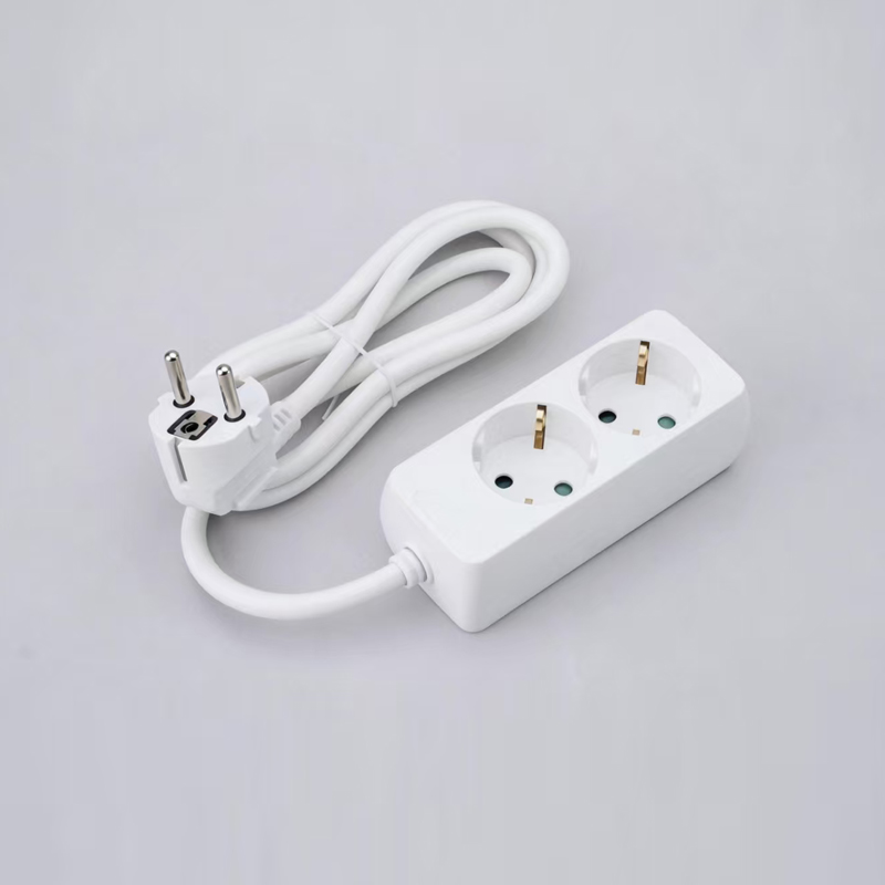 LOB-02 Multi-Socket soket ekstensi 3 arah berbentuk persegi panjang tipe Jerman