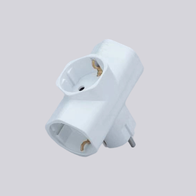 G01-03 adaptor colokan tiga bulat tipe Jerman